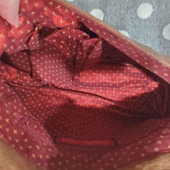 Brown and Red Isabella Fiore Women's Bag with Dog Design - Picture 5 of 7